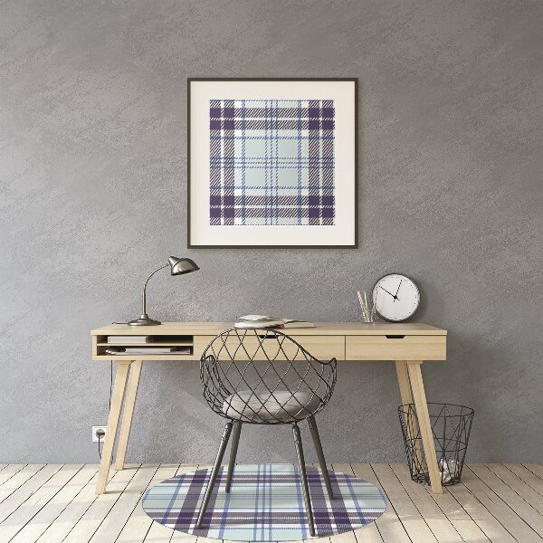 Desk chair mat Tartan