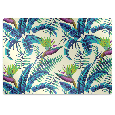 Chair mat floor panels protector tropical image