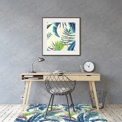 Chair mat floor panels protector tropical image