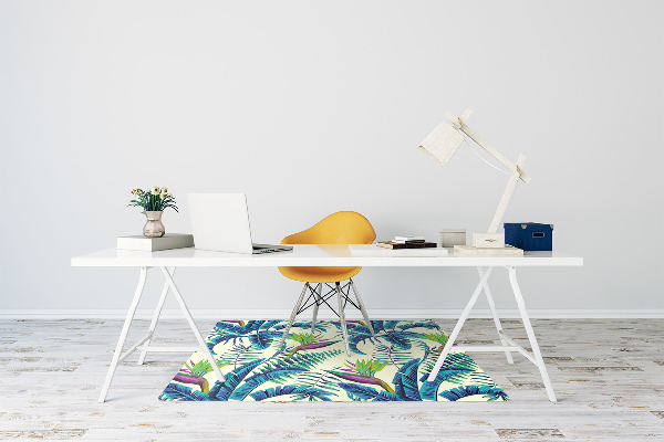 Chair mat floor panels protector tropical image