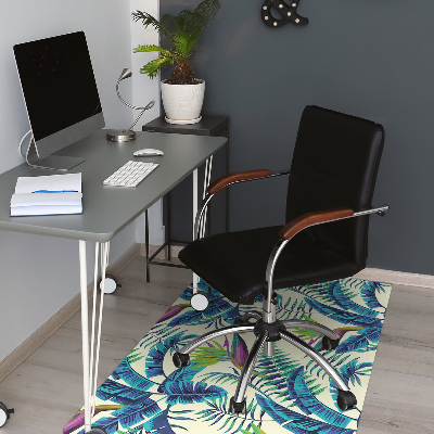 Chair mat floor panels protector tropical image