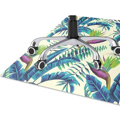 Chair mat floor panels protector tropical image