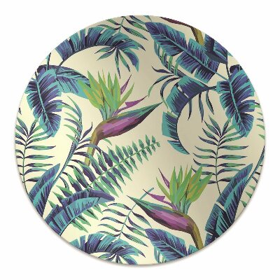 Chair mat floor panels protector tropical image