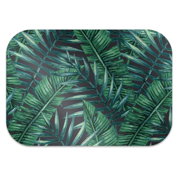Office chair mat tropical leaves