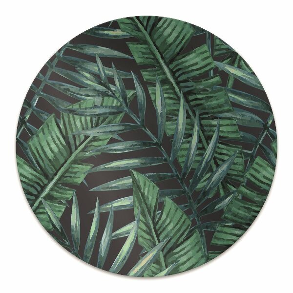 Office chair mat tropical leaves
