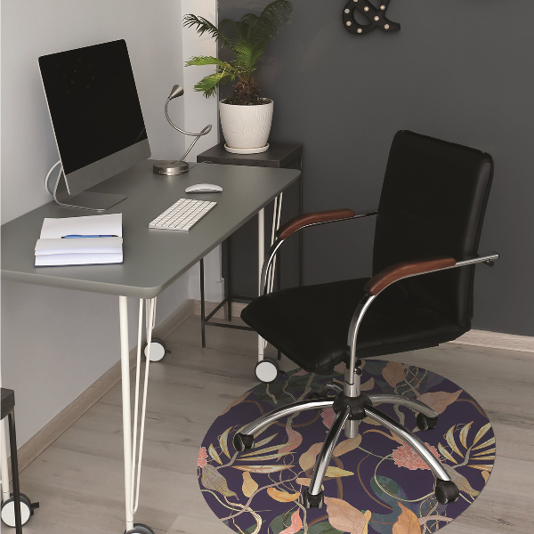 Office chair mat plants port
