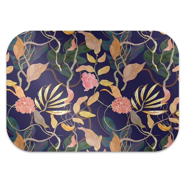 Office chair mat plants port