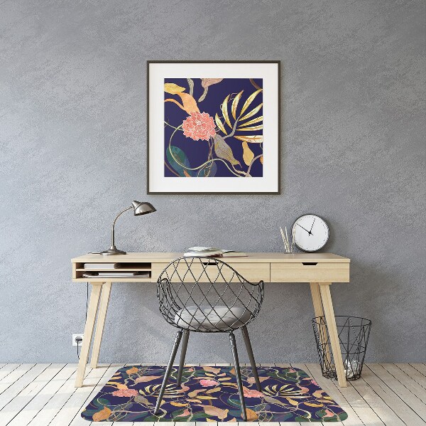 Office chair mat plants port