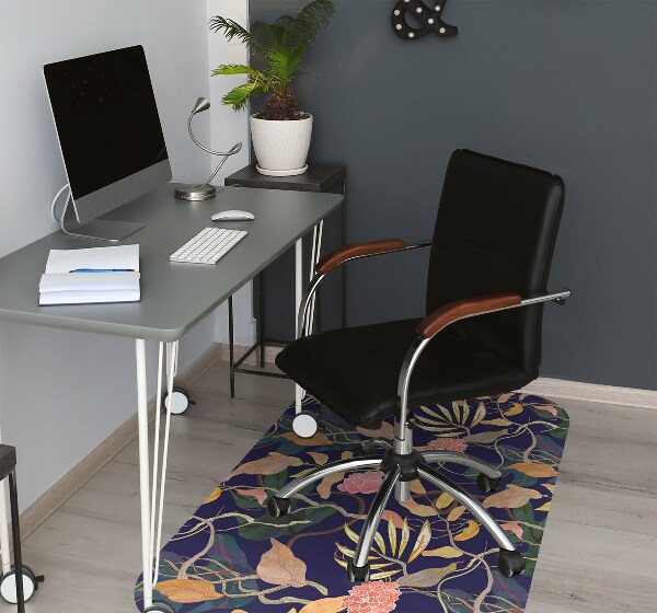 Office chair mat plants port