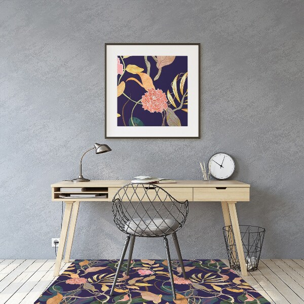 Office chair mat plants port