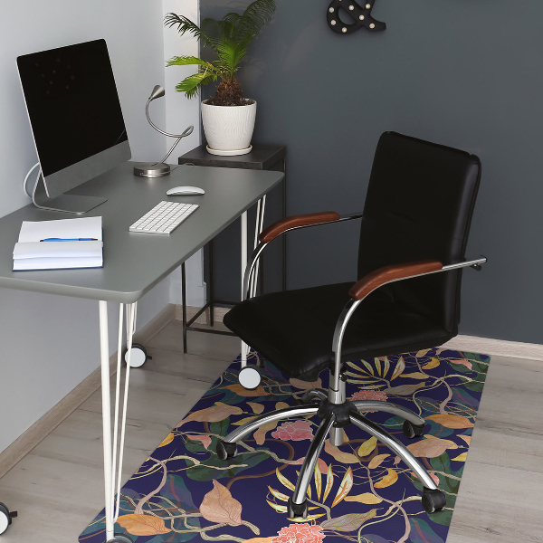 Office chair mat plants port