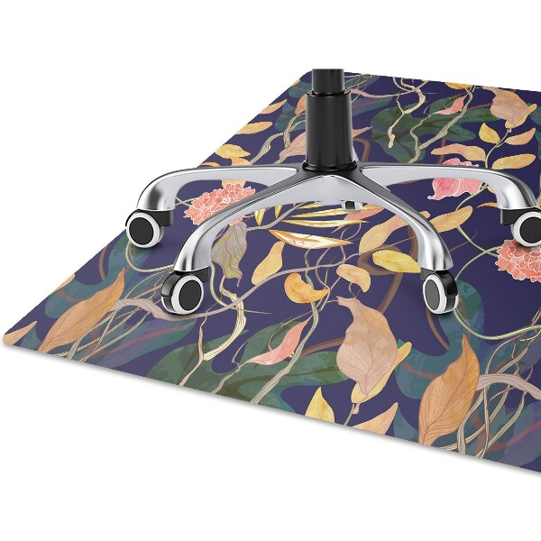 Office chair mat plants port