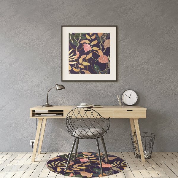 Office chair mat plants port