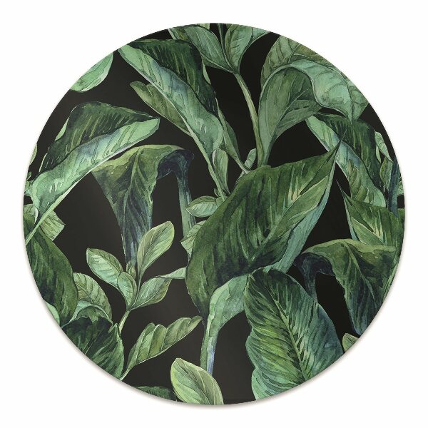 Office chair mat tropical leaves