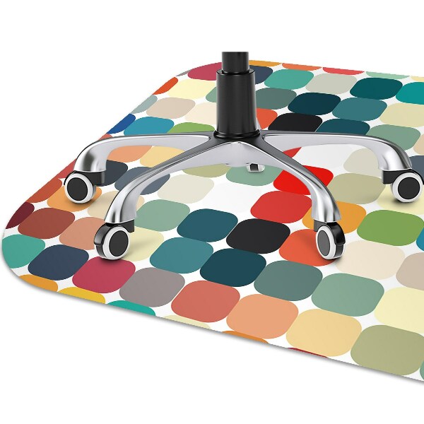 Office chair mat geometric pattern