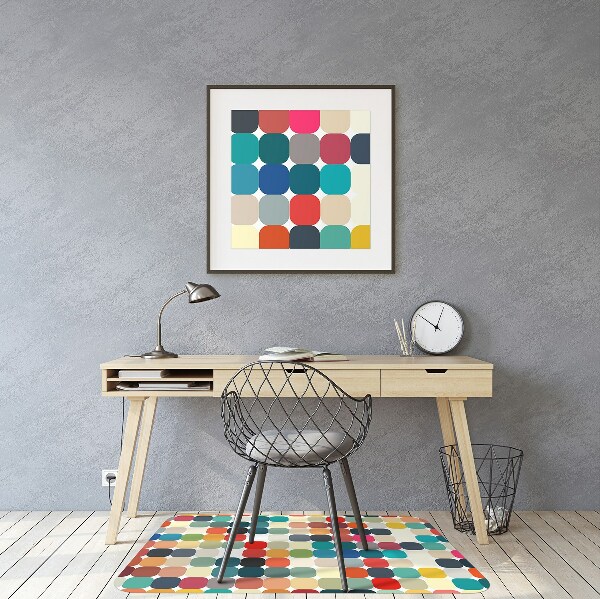 Office chair mat geometric pattern