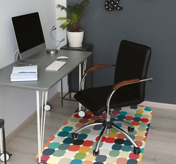 Office chair mat geometric pattern