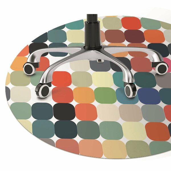 Office chair mat geometric pattern