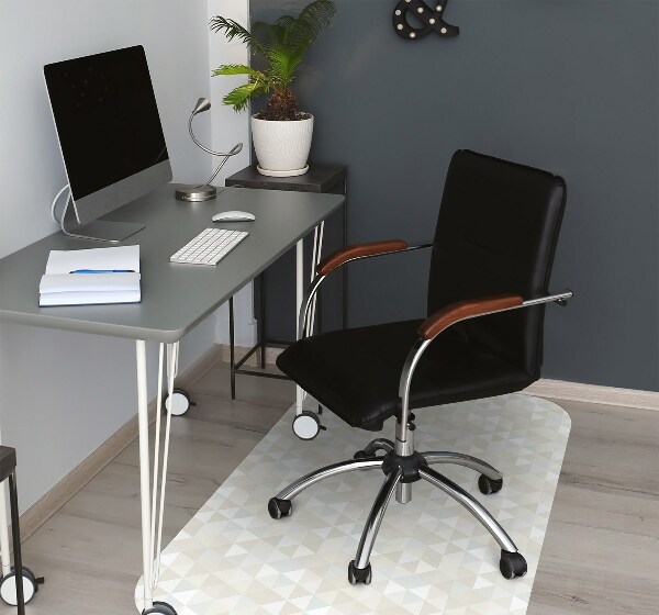 Desk chair mat triangles pattern