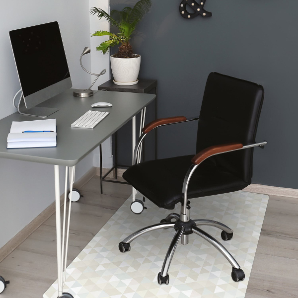 Desk chair mat triangles pattern