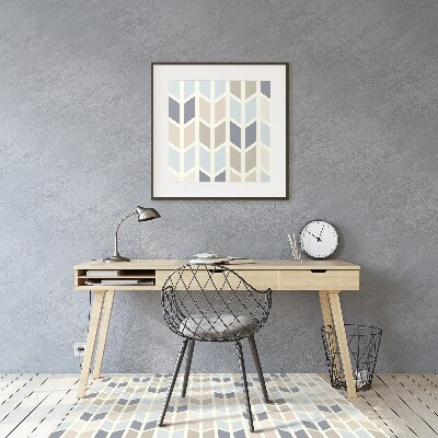 Office chair mat geometric texture
