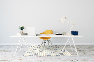 Office chair mat geometric texture