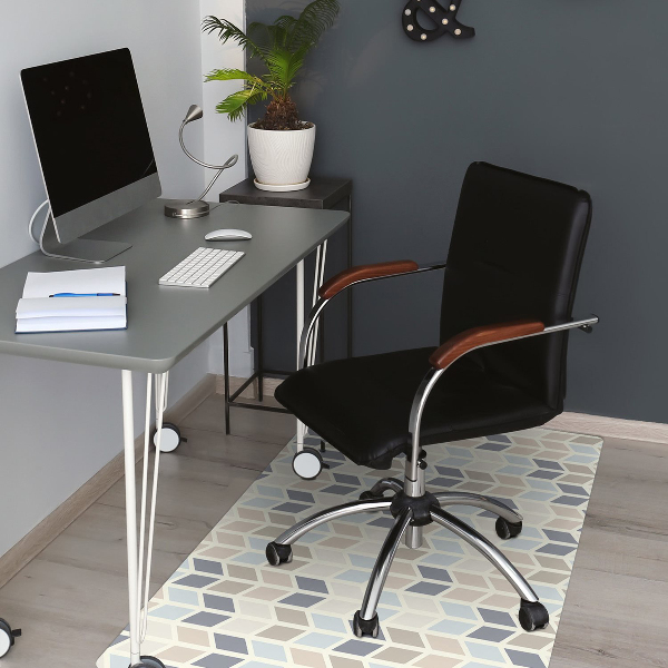 Office chair mat geometric texture