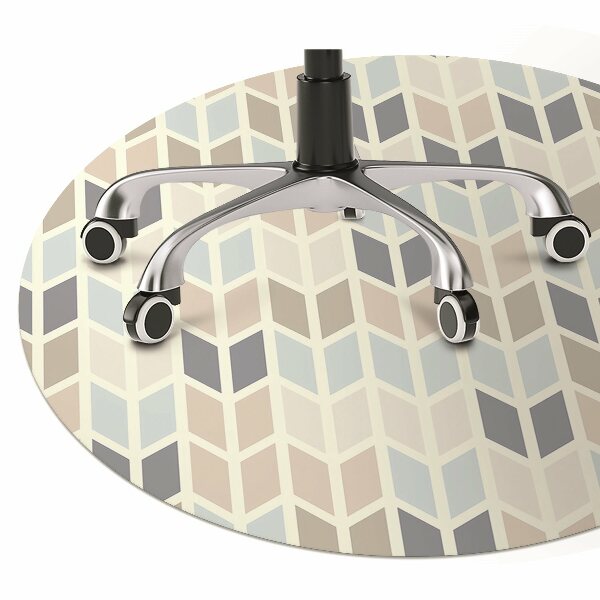 Office chair mat geometric texture