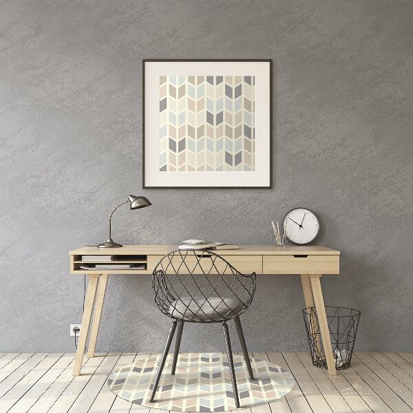 Office chair mat geometric texture