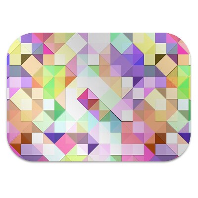 Chair mat floor panels protector colorful mosaic