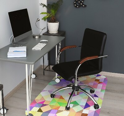 Chair mat floor panels protector colorful mosaic