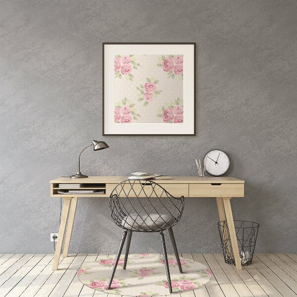 Office chair mat English roses