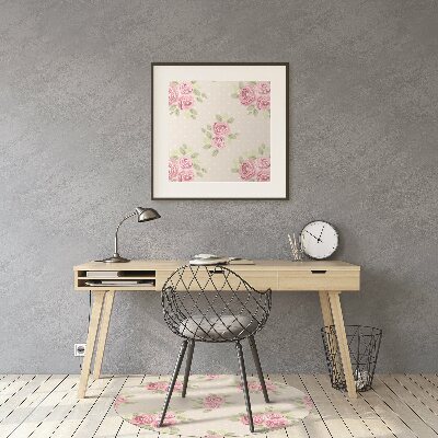 Office chair mat English roses