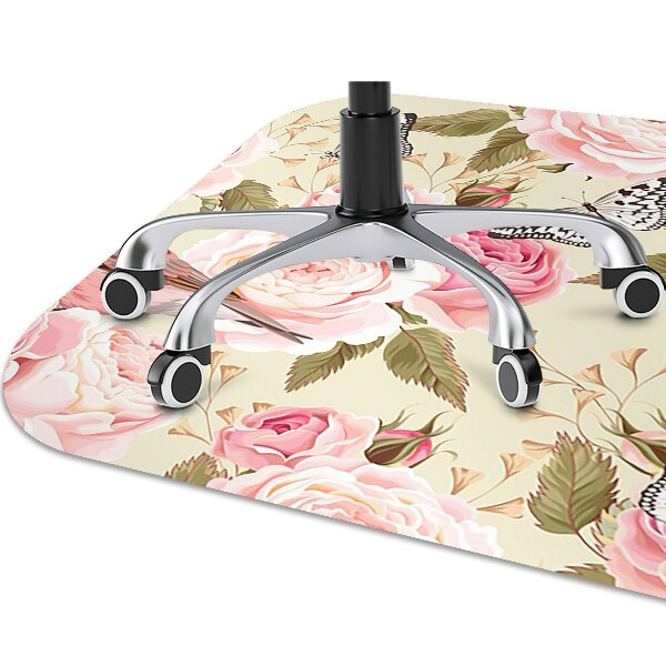 Chair mat Birds flowers butterflies