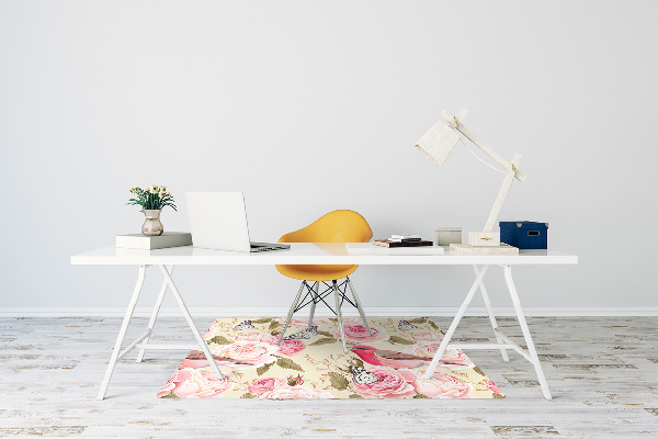 Chair mat Birds flowers butterflies