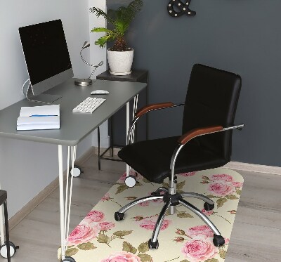 Office chair mat English roses