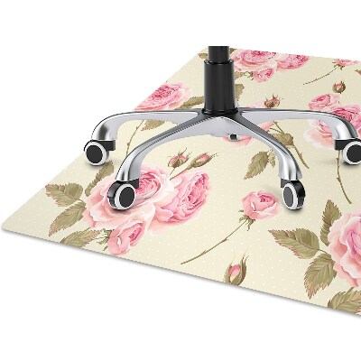 Office chair mat English roses