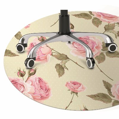 Office chair mat English roses