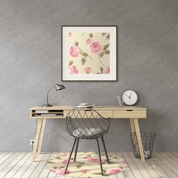 Office chair mat English roses
