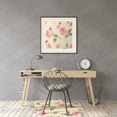 Office chair mat English roses