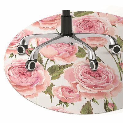 Desk chair mat Beautiful roses