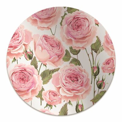 Desk chair mat Beautiful roses