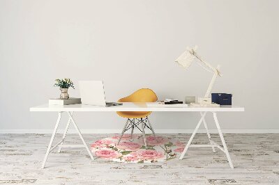 Desk chair mat Beautiful roses