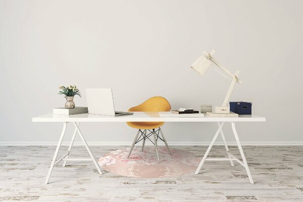 Office chair floor protector White roses