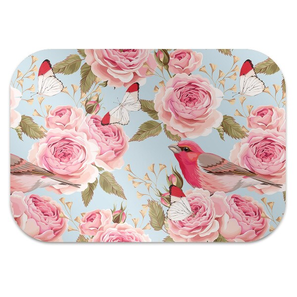 Office chair mat English roses