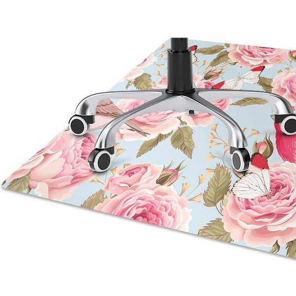 Office chair mat English roses
