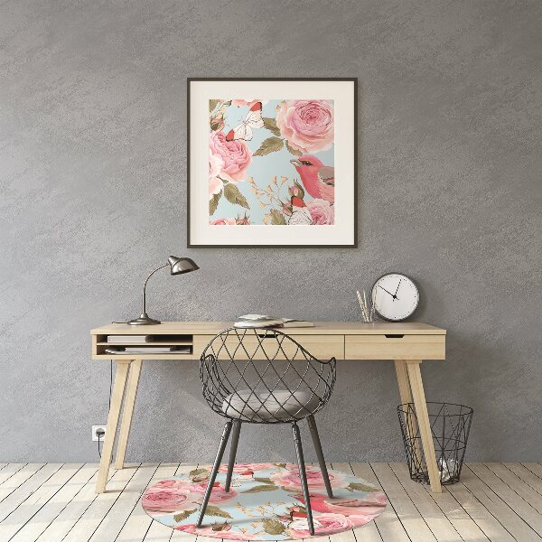 Office chair mat English roses