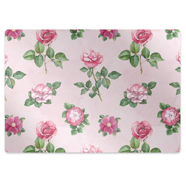 Office chair floor protector Rose with thorns