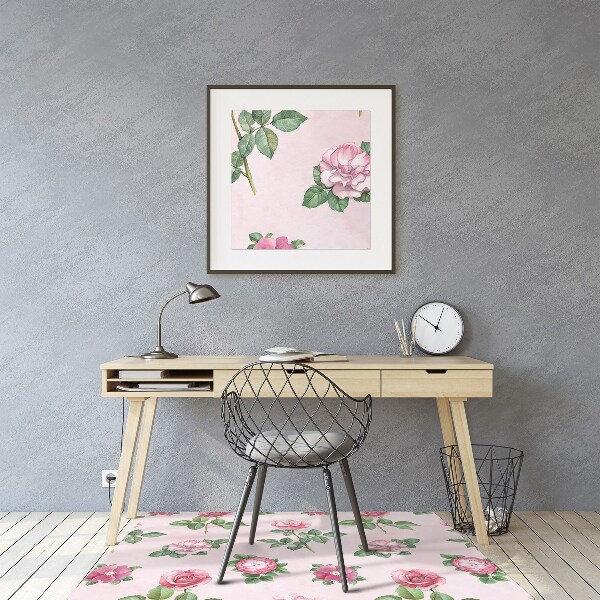 Office chair floor protector Rose with thorns
