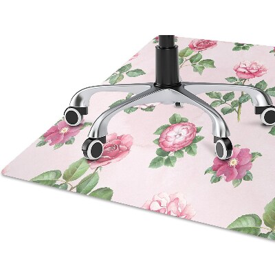 Office chair floor protector Rose with thorns